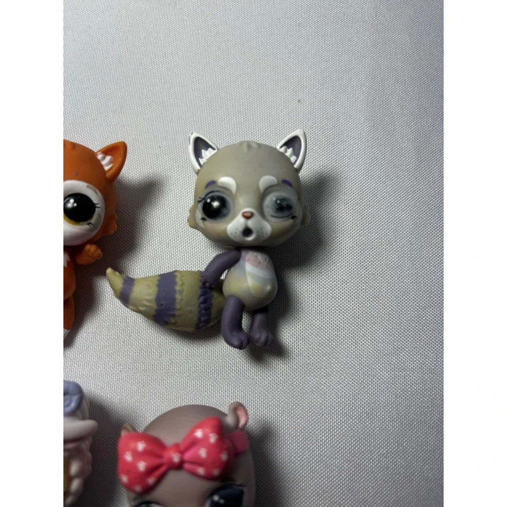 Lot Of 7 Poopsie Sparkly Critters -Dog, Raccoon, Fox, Horse, Sheep